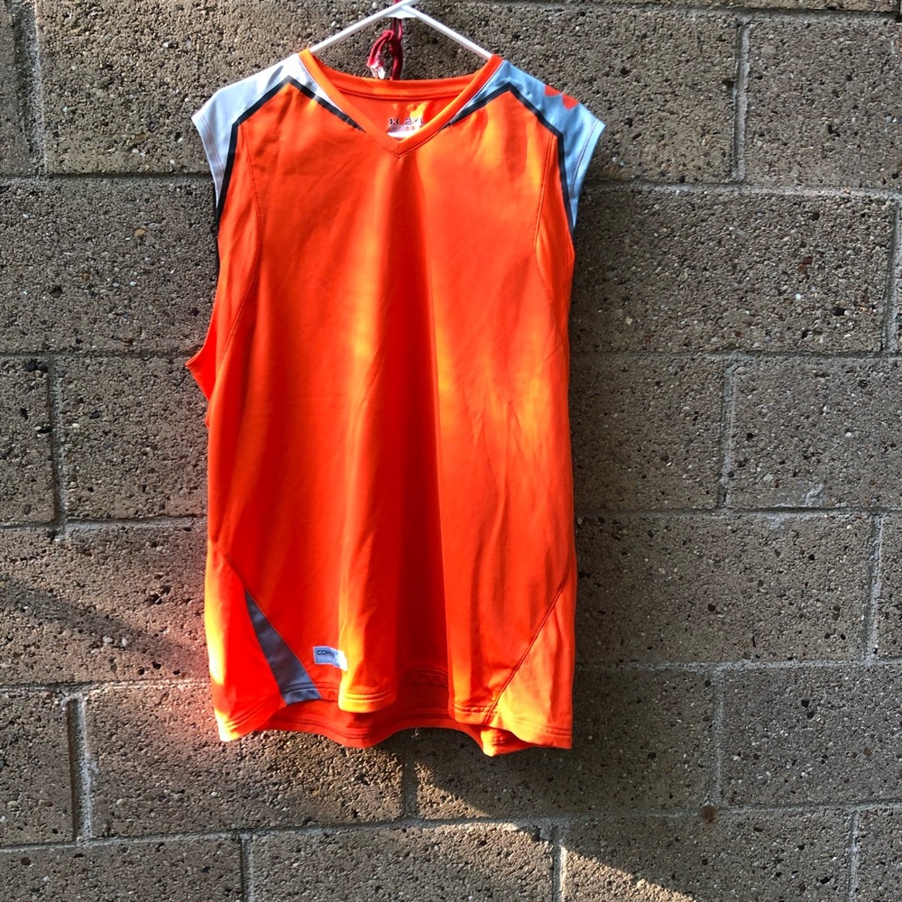 Under Armour Heatgear Orange Mens Tank Top